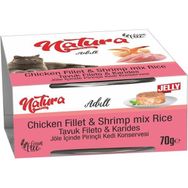 Natura Jöle İçinde Tavuk Fileto ve Karidesli 70 gr Yetişkin Kedi Konservesi