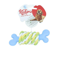 Natura Kemirme Halatlı Plastik 14 cm Kemik Oyuncağı