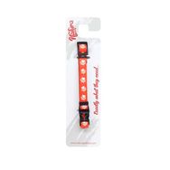 Natura Kırmızı 20-30 cm Yetişkin Köpekler İçin Pati Desenli Boyun Tasması