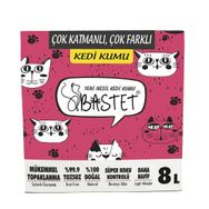 Natural 8 lt Bastet Topaklanan Premium Doğal Kedi Kumu