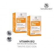 NaturalNest Vitamin B12 1000 mcg Metilkobalamin 2x60 Dilaltı Tablet