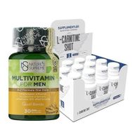 Nature's Supreme Multivitamin for Men 30 Tablet + Supplementler L-Carnitine 12 Shot