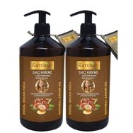Naturix Hızlı Saç Uzatma Etkisi Doğal Argan Yağlı 2x500 ml Saç Bakım Kremi