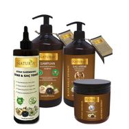 Naturix Siyah Sarımsaklı 400 ml Sirke ve Saç Toniği + Siyah Sarımsak Şampuan + Saç Kremi + Saç Bakım Maskesi