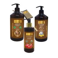 Naturix Tuzsuz Keratin 600 ml Şampuan + 500 ml Keratin Saç Kremi + 250 ml Nar Özlü El Yüz Vücut Kremi
