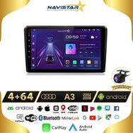 Navistar Audi A3 4 GB + 64 GB 2002-2008 Model Android 13 Kablosuz Carplay Navigasyon Multimedya Sistemi