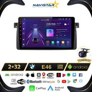 Navistar BMW E46 1998-2006 Model 2 GB + 32 GB Android 13 Kablosuz Carplay Navigasyon Multimedya Sistemi
