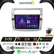 Navistar Citroen C4 2004-2011 Model 2 GB + 32 GB Android 13 Kablosuz Carplay Navigasyon Multimedya Sistemi