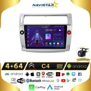 Navistar Citroen C4 2004-2011 Model 4 GB + 64 GB Android 13 Kablosuz Carplay Navigasyon Multimedya Sistemi
