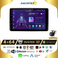 Navistar Dacia Duster 2018-2021 Model 4 GB + 64 GB Android 13 Kablosuz Carplay Navigasyon Multimedya Sistemi