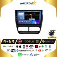 Navistar Fiat Doblo 2010-2015 Model 4 GB + 64 GB Android 13 Kablosuz Carplay Navigasyon Multimedya Sistemi