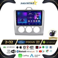 Navistar Ford Focus 2 Manuel Klima 2+32 GB Kablosuz Carplay Android 13 Navigasyon Multimedya Sistemi