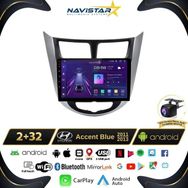 Navistar Hyundai Accent Blue 2011-2013 Model 2+32 GB Android 13 Kablosuz Carplay Navigasyon Multimedya Sistemi