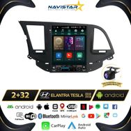 Navistar Hyundai Elantra Tesla 2016-2018 Model 2 GB + 32 GB Kablosuz Carplay Navigasyon Multimedya Sistemi