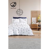 Nazik Home Laura Kelebek Nakışlı Pamuk Saten Çift Kişilik Nevresim Takımı