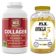 Ncs Collagen Hyaluronic Acid Vitamin C 300 Tablet + Flx Omega 3 6 9 90 Yumuşak Kapsül