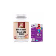 Ncs Glucosamine Chondroitin MSM Tip 2 Collagen Turmeric Root 180 Tablet + Vitamin D3 K2 20 ml Damla