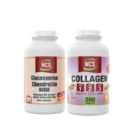 Ncs Glucosamine Chondroitin MSM Turmeric 300 Tablet + Collagen Tip 1-2-3 300 Tablet