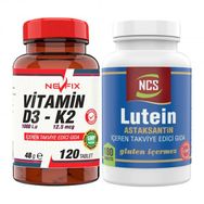 Ncs Lutein Astaksantin 180 Tablet + Nevfix Vitamin D3 K2 120 Tablet