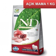 N&D 1 kg Tahılsız Tavuklu Narlı Büyük Irk Maxi Açık Köpek Maması