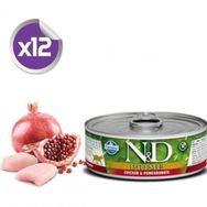 N&D 12x80 gr Prime Tahılsız Tavuklu Narlı Yetişkin Kedi Konservesi