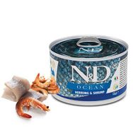 N&D 140 gr Ocean Ringa Balıklı ve Karidesli Tahılsız Küçük Irk Yetişkin Köpek Konservesi
