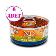 N&D 6x70 gr Balkabaklı Tahılsız Ördekli Kedi Konservesi