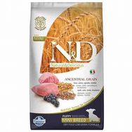 N&D 7 kg Ancestral Grain Mini Puppy Kuzulu Yaban Mersinli Küçük Irk Düşük Tahıllı Yavru Köpek Maması
