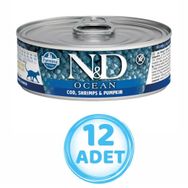 N&D 80 gr (12 Adet) Morina Balıklı Karidesli Yavru Kedi Konservesi