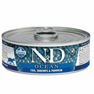 N&D 80 gr Ocean Balkabaklı Morina Balıklı ve Karidesli Tahılsız Yavru Kedi Konservesi
