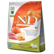 N&D Bal Kabaklı, Yaban Domuzu Etli ve Elmalı Küçük Irk Tahılsız Yetişkin 2.5 kg Kuru Köpek Maması