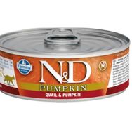 N&D Balkabağı Bıldırcın Tahılsız 80 gr Yetişkin Kedi Konserve