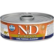 N&D Kuzu Balkabağı Yaban Mersini 12x80 gr Kedi Konserve