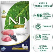 N&D Kuzu Etli Yaban Mersini Tahılsız Yetişkin Mini Irk 7 kg Köpek Maması