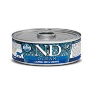 N&D Ocean 80 gr Morina Balık Ton Balık Karides ve Balkabaklı Yavru Kedi Konservesi