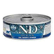 N&D Ocean Kitten Morina Balıklı Karidesli Balkabaklı 80 gr Yaş Yavru Kedi Maması