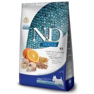 N&D Ocean Mini Adult Köpek 7 kg Az Tahıllı Morina Balığı Buğday Yulaf ve Portakallı Köpek Maması