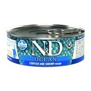 N&D Ocean Morina Balığı,Karides Balkabağı 6x80 gr Yavru Kedi Konsreve