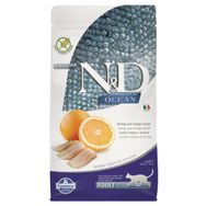 N&D Ocean Ringa Balıklı ve Portakallı Tahılsız Yetişkin 1 kg Açık Kedi Maması