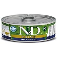 N&D Prime 12x80 gr Tahılsız Kuzu Eti ve Yaban Mersinli Yetişkin Kedi Konservesi