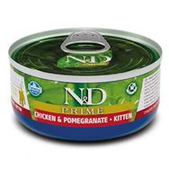 N&D Prime 70 gr Tahılsız Tavuklu ve Narlı Yavru Kedi Konserve Maması