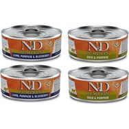 N&D Pumpkin 4 Adet Kuzu ve Ördekli 80 gr Yetişkin Kedi Yaş Mama