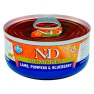 N&D Pumpkin Balkabaklı Kuzulu ve Yaban Mersinli Tahılsız 70 gr Yetişkin Kedi Konservesi