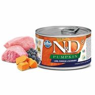 N&D Pumpkin Balkabaklı Kuzulu Yaban Mersinli Küçük Irk Tahılsız 140 gr Yetişkin Köpek Konservesi