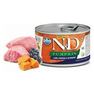 N&D Pumpkin Balkabaklı Kuzulu Yaban Mersinli Küçük Irk Tahılsız 6x140 gr Yavru Köpek Konservesi