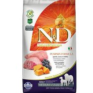 N&D Pumpkin Tahılsız Bal Kabaklı Kuzu Etli ve Yaban Mersinli Orta ve Büyük Irk Yetişkin 2.5 kg Köpek Maması