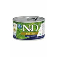 N&D Pumpkin Tahılsız Balkabağı Kuzu Yaban Mersini 140 gr Mini Yaş Köpek Konservesi