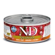 N&D Quinoa 80 gr Skin Coat Ringa Balığı Hindistan Cevizi Kedi Konservesi