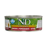 N&D Tahılsız Kitten Tavuklu ve Narlı Özel Konserve Yavru 12x80 gr Kedi Maması