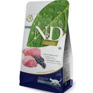 N&D Tahılsız Kuzu Etli ve Yaban Mersinli Yetişkin Özel 1.5 kg Kedi Maması